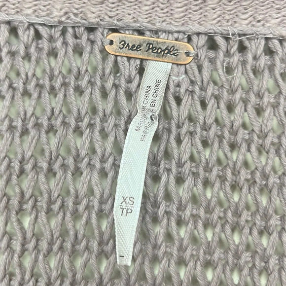 FREE PEOPLE Woodstock Boho Longlined Fringe Knit Pockets Cardigan - Picture 7 of 11